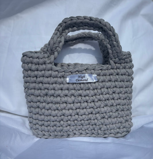 Grey and silver Florence bag