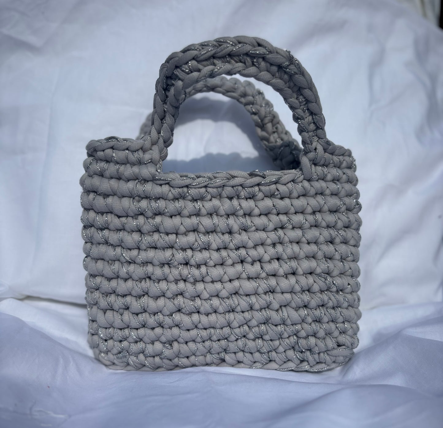 Grey and silver Florence bag