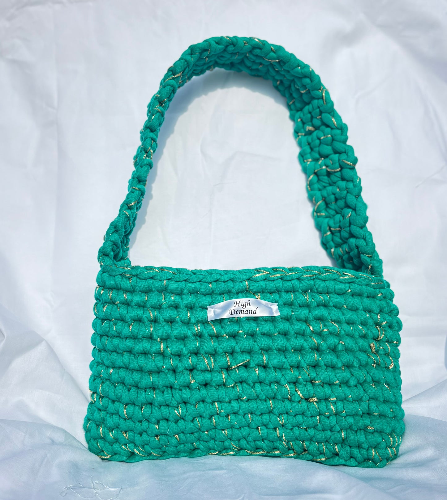 Bright green and gold Milan bag