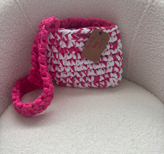 Pink and White Lille bag