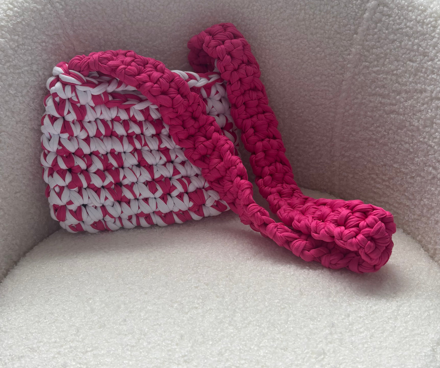 Pink and White Lille bag