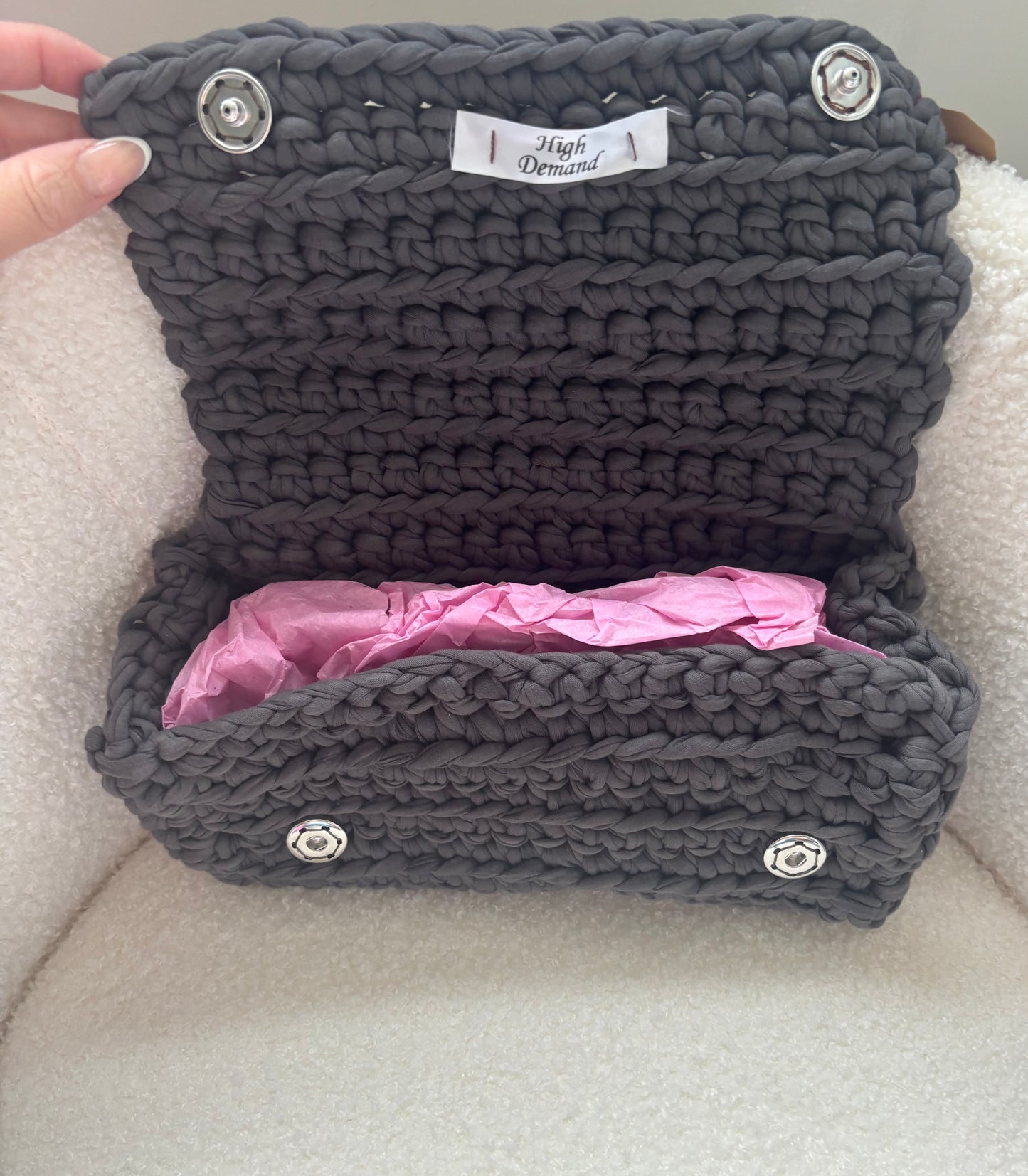 Dark Grey Roma Satchel