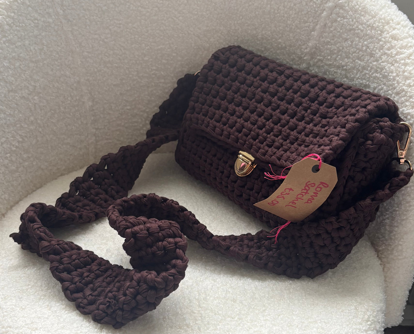Chocolate Brown Roma Satchel